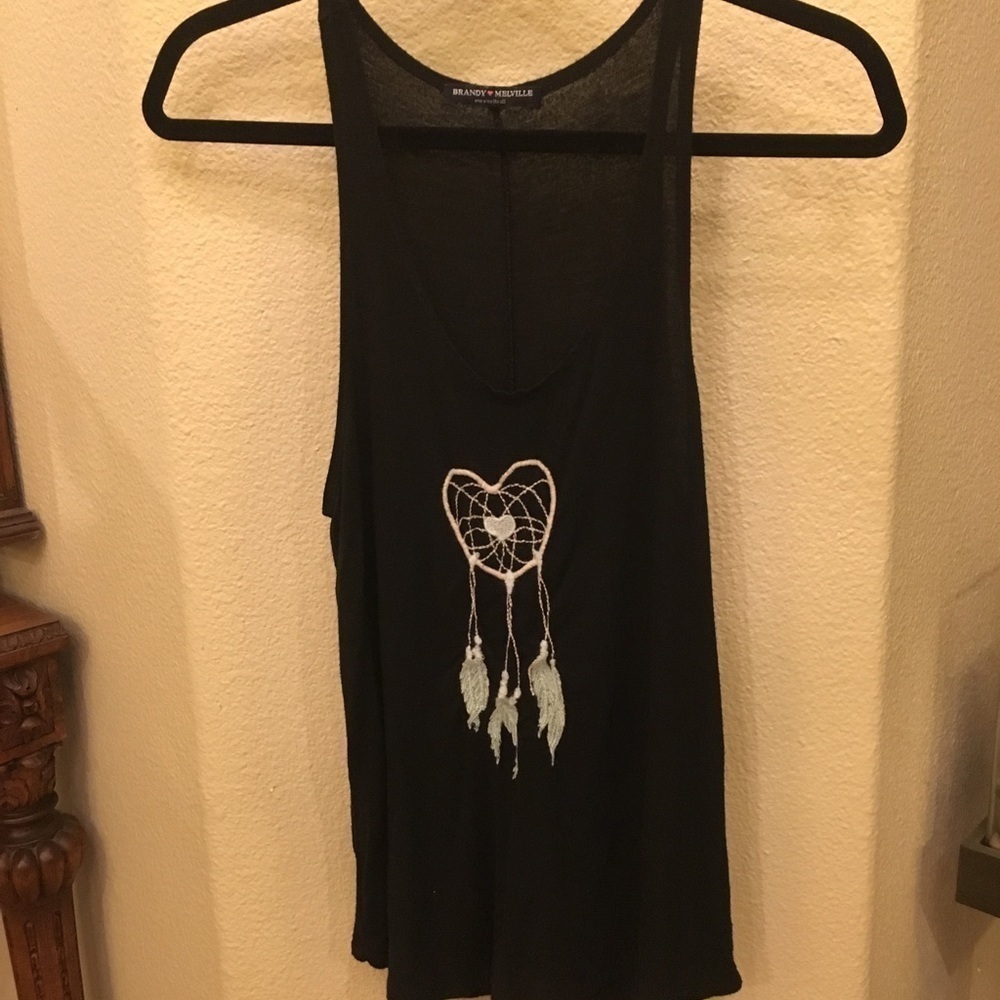 Brandy Melville Black Tank Top One Size